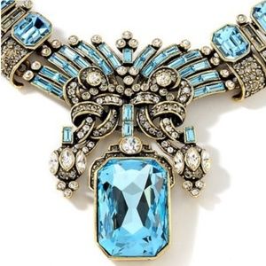 Heidi Daus Crystal Teardrop Blue Topaz Necklace